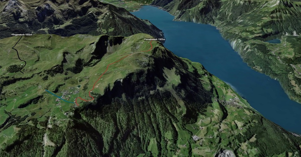 3D map of Stoos Hike